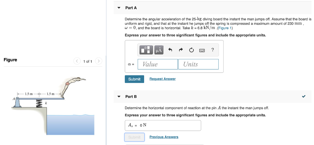 Solved Part A Determine the angular acceleration of the | Chegg.com