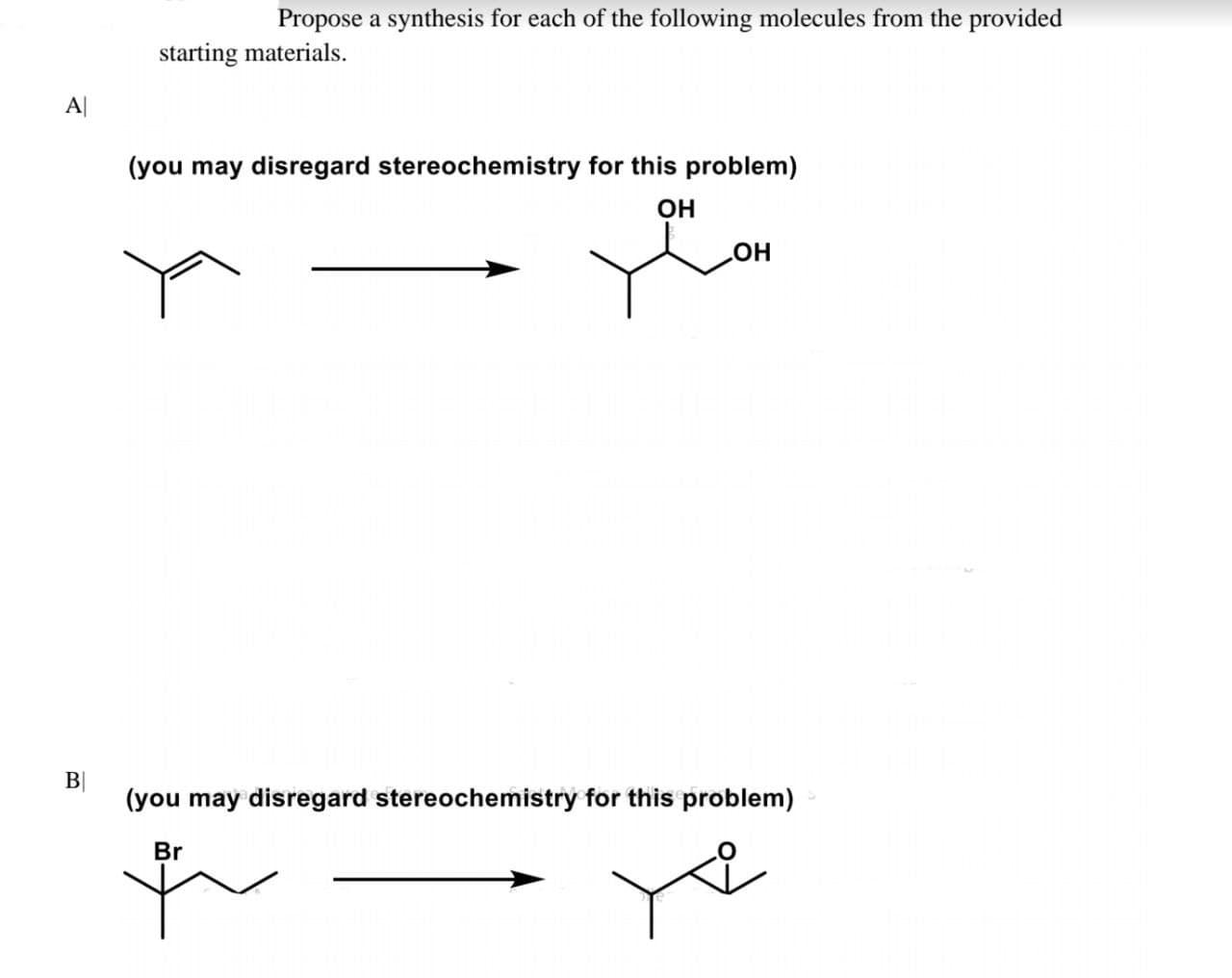 Solved Propose a synthesis for each of the following | Chegg.com