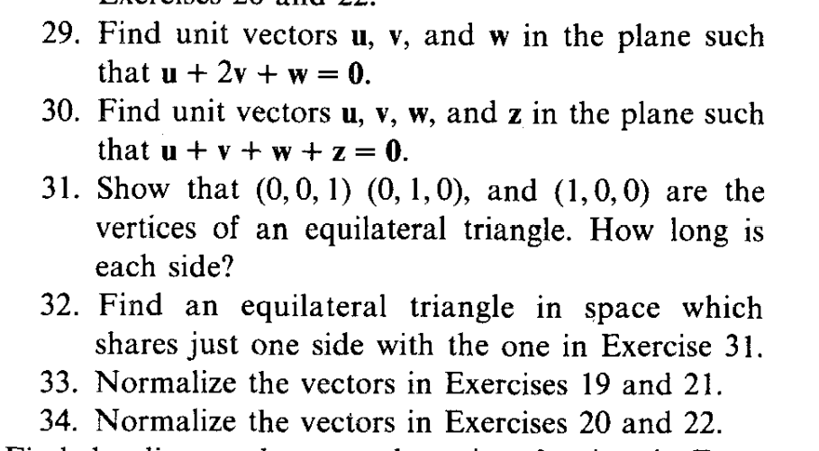 Solved 29. Find unit vectors u,v, and w in the plane such | Chegg.com