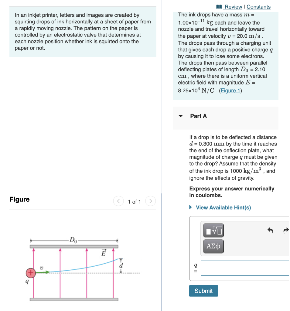 Solved In an inkjet printer, letters and images are created | Chegg.com