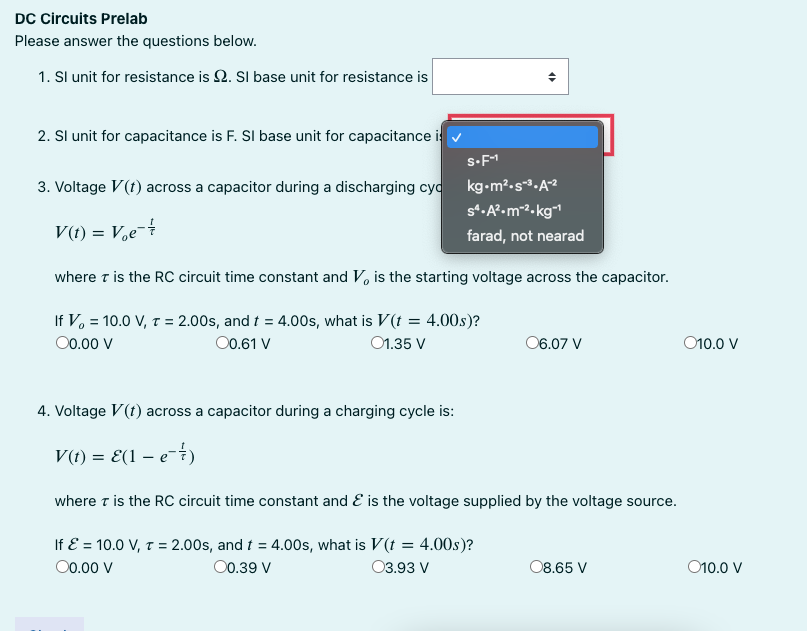Solved DC Circuits Prelab Please answer the questions below.