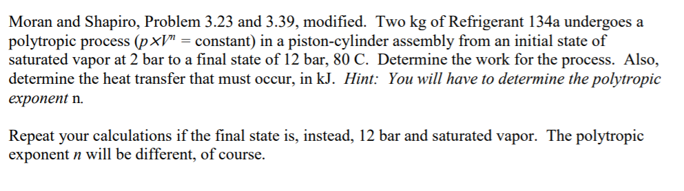 Solved Moran and Shapiro, Problem 3.23 and 3.39, modified. | Chegg.com