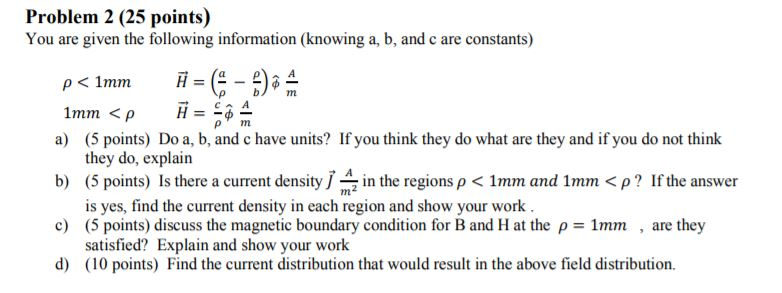 Solved Problem 2 (25 Points) You Are Given The Following | Chegg.com