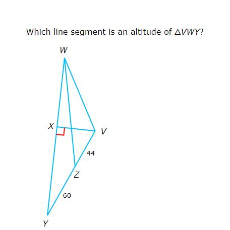 Solved Which Line Segment Is An Altitude Of Avwy W H V 4 Chegg Com