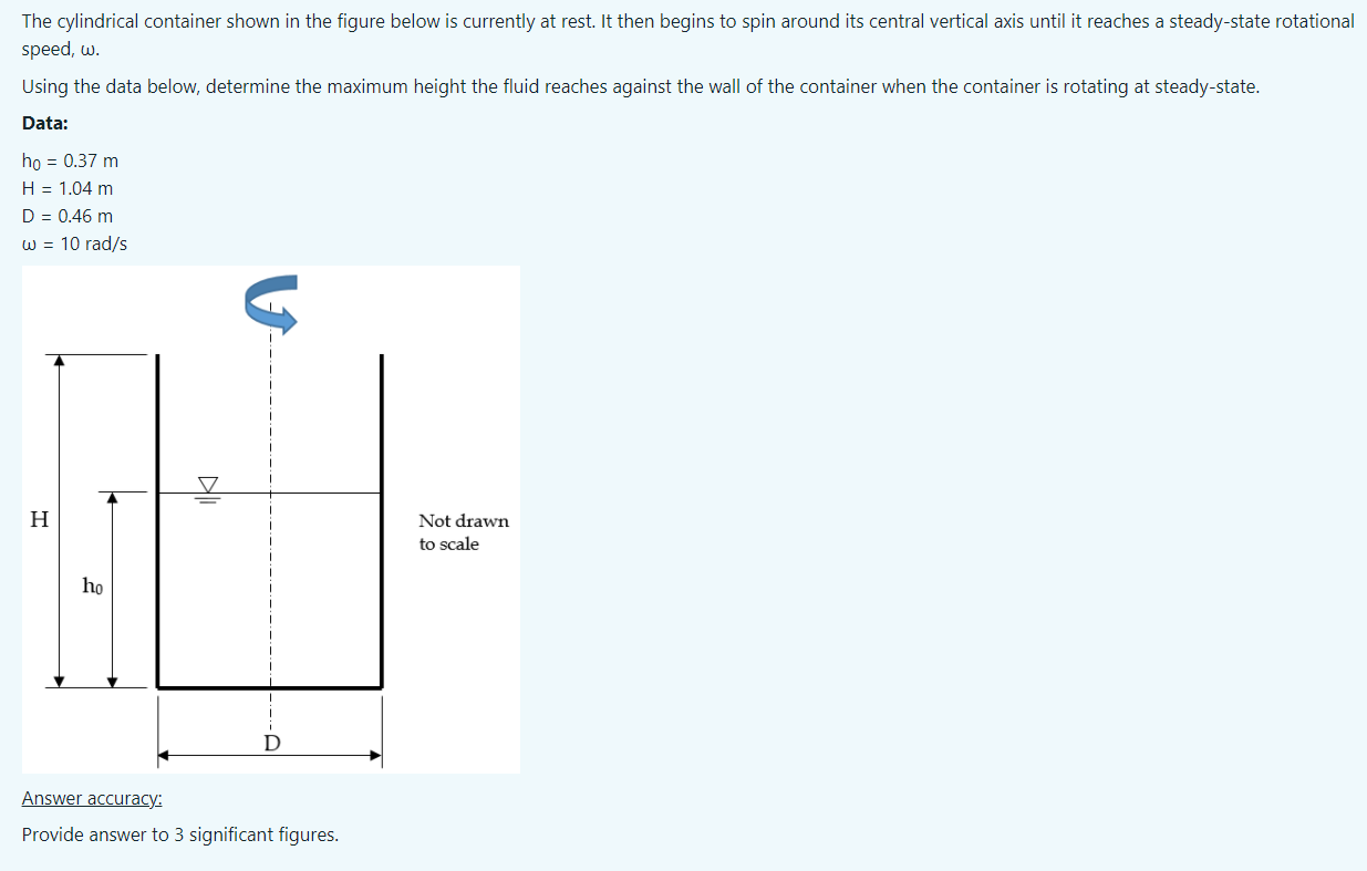 Solved The Cylindrical Container Shown In The Figure Below | Chegg.com