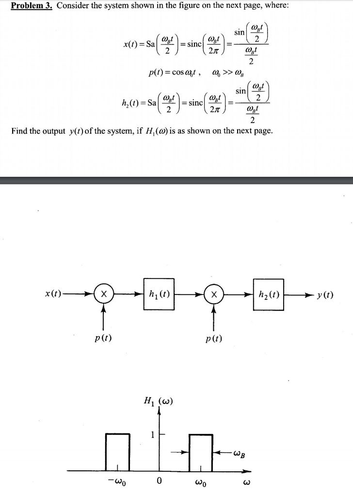 Solved Problem 3. Consider The System Shown In The Figure On | Chegg.com