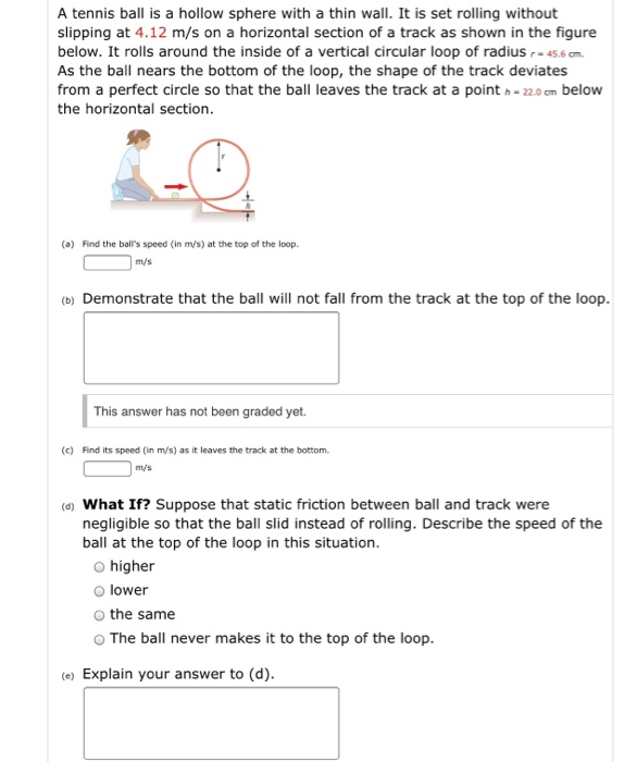 Solved A tennis ball is a hollow sphere with a thin wall. It