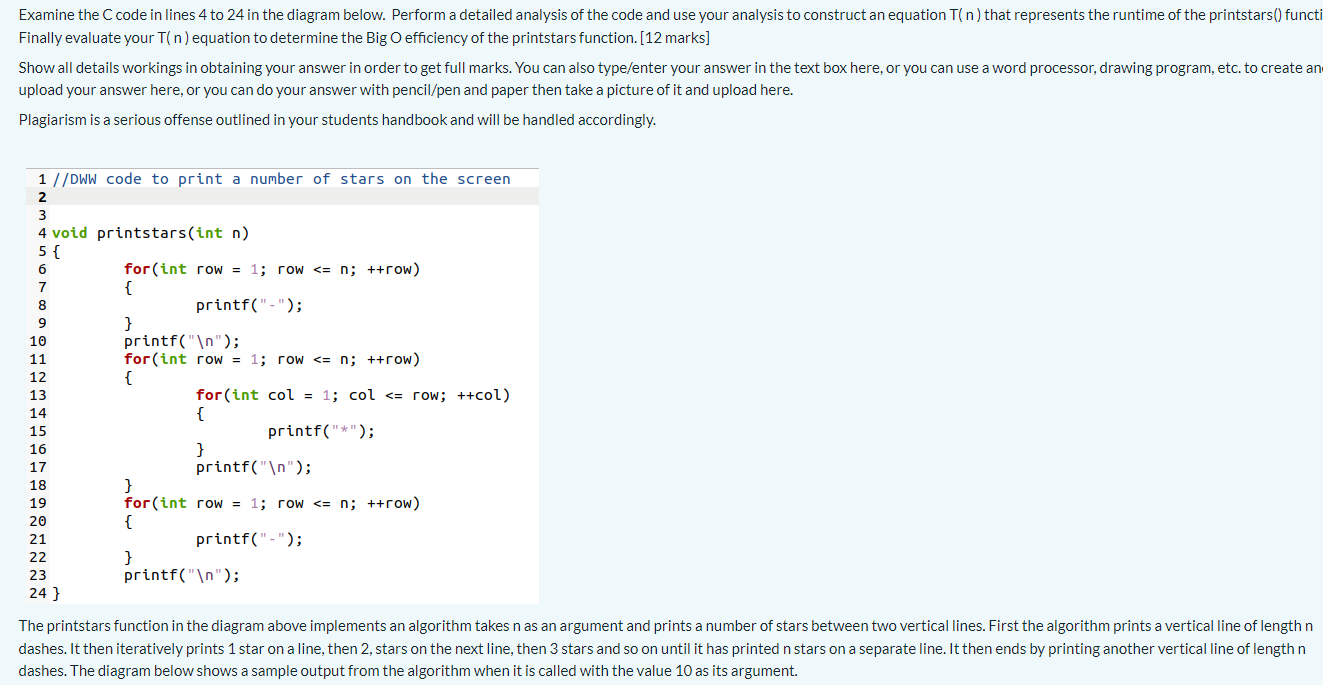 Solved Examine the C code in lines 4 to 24 in the diagram | Chegg.com