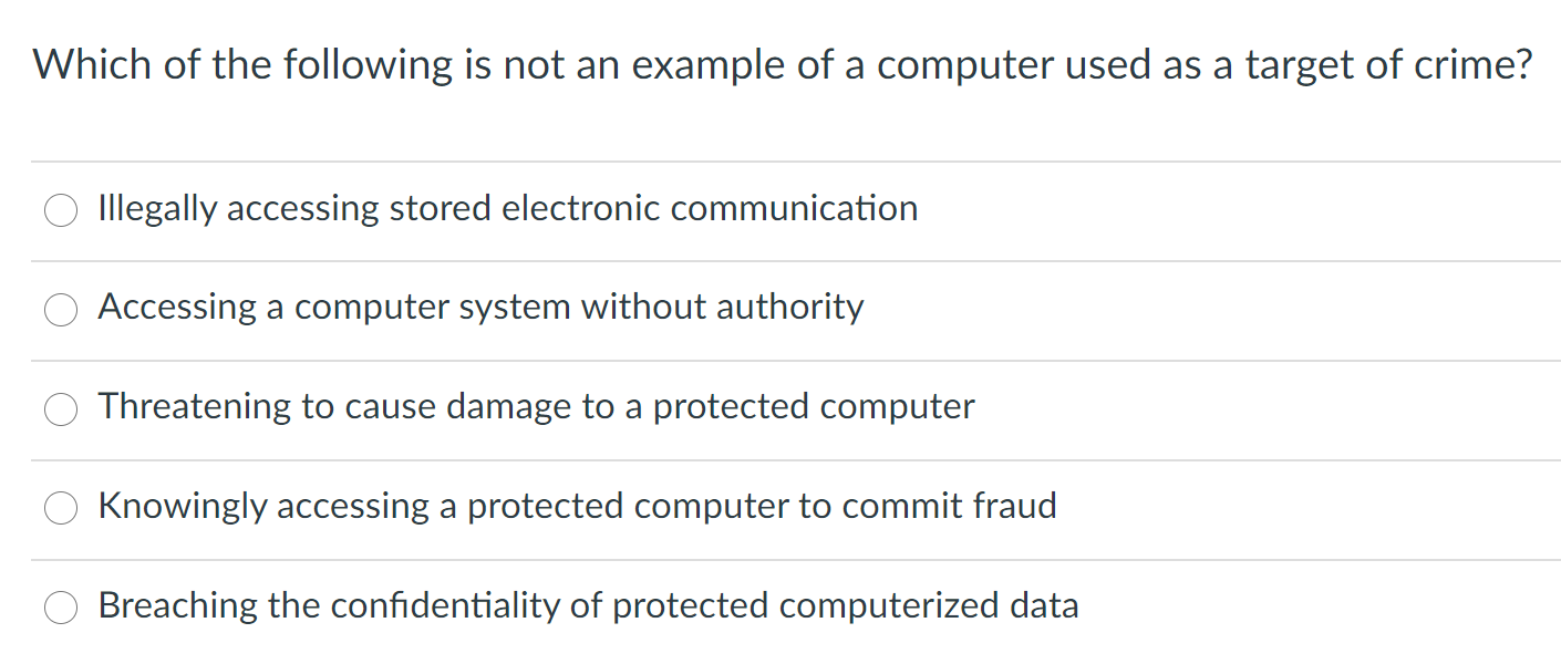 Solved Which of the following is NOT an attempt to evade