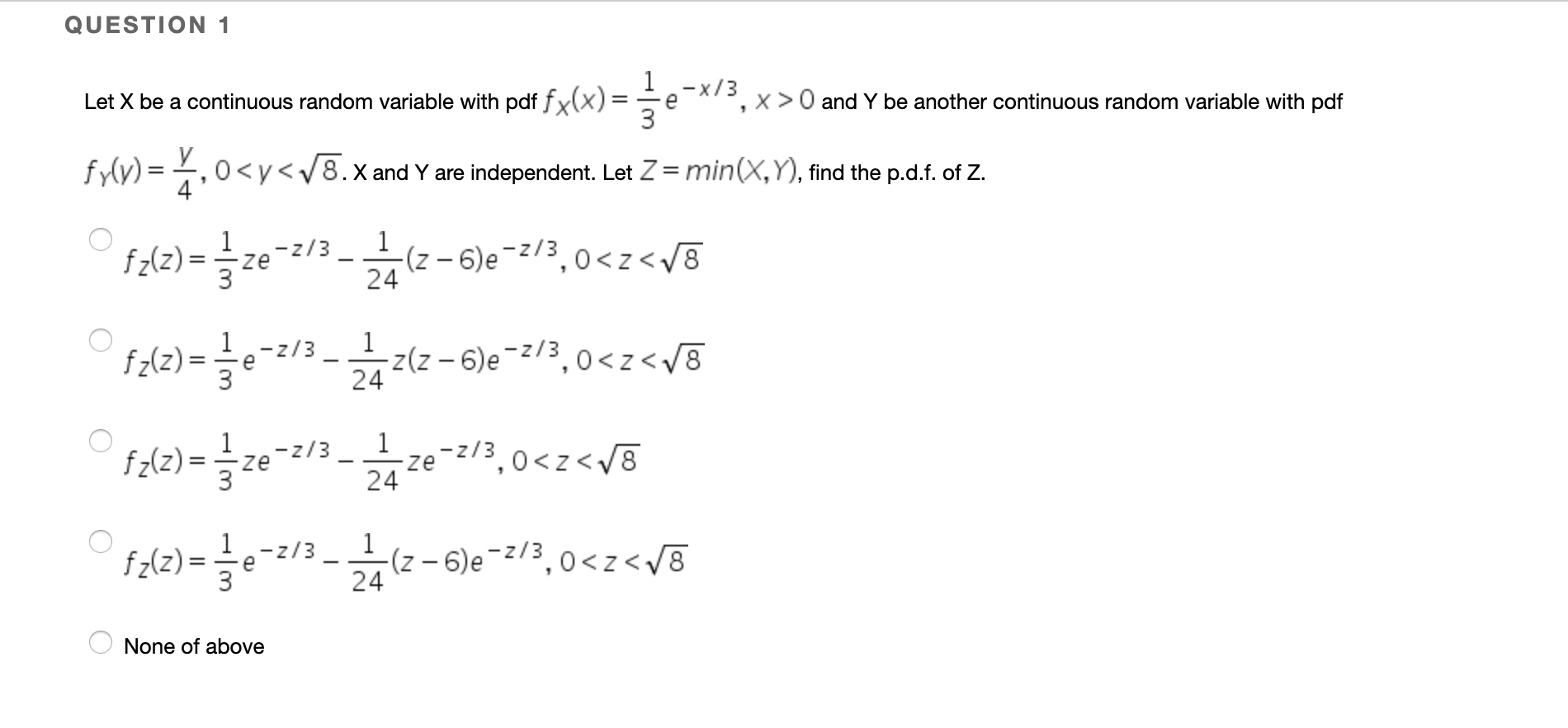Solved QUESTION 1 Let X be a continuous random variable with | Chegg.com