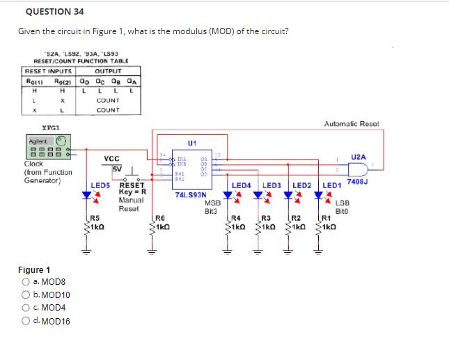 Solved Given the circuit in Figure 1 , what is the modulus | Chegg.com