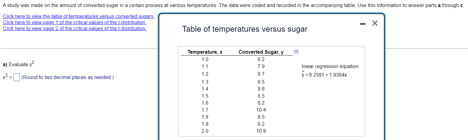 Solved Click here to view the table of temperatures versus | Chegg.com