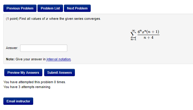 Solved Previous Problem Problem List Next Problem (1 point) | Chegg.com