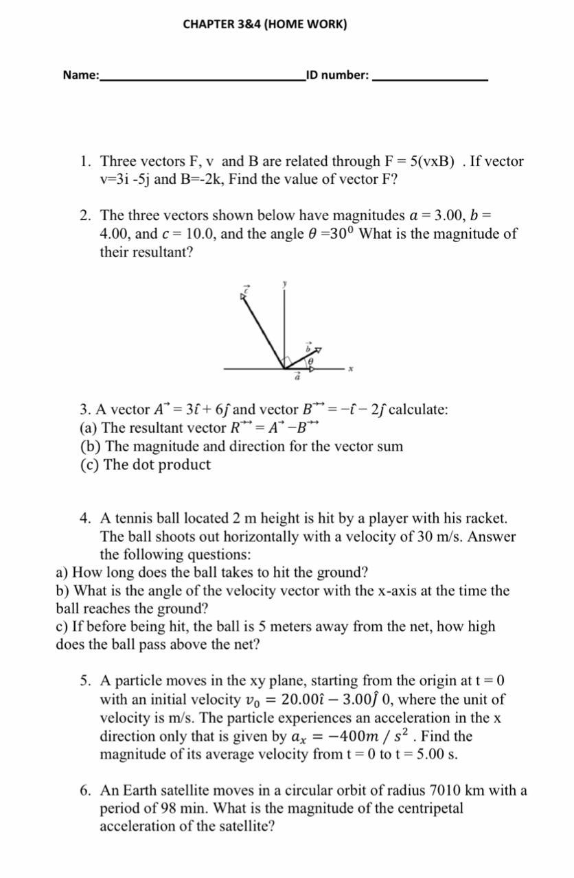 Solved Chapter 3 4 Home Work Name Id Number 1 Three Chegg Com