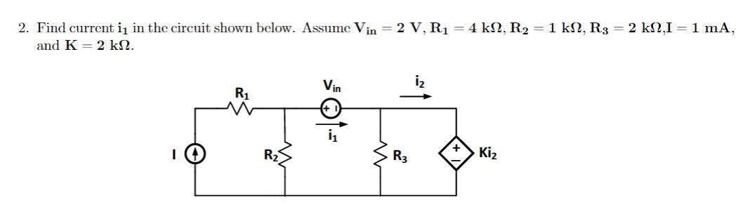 Solved 2. Find Current I1 In The Circuit Shown Below. Assume | Chegg.com