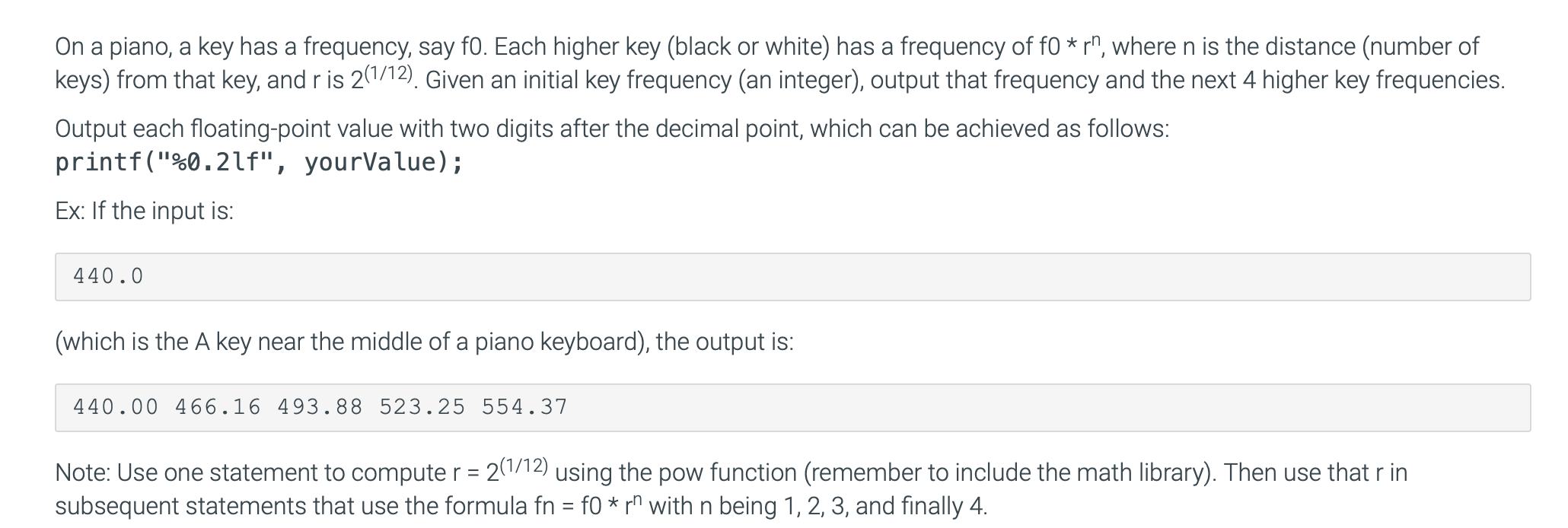 Solved On A Piano A Key Has A Frequency Say Fo Each Hi Chegg Solved On A Piano A Key Has A Frequency Say Fo Each Hi Chegg
