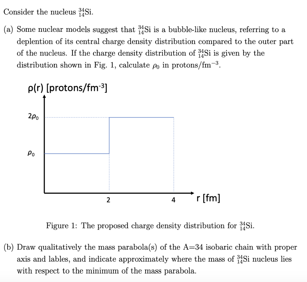 Solved Consider the nucleus 1434Si. (a) Some nuclear models