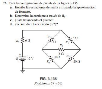 Solved 57. For the bridge configuration in figure 3.135: a. | Chegg.com