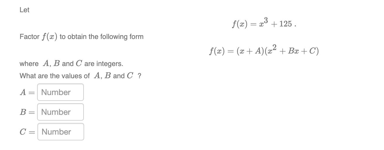 X 3 125 Factor