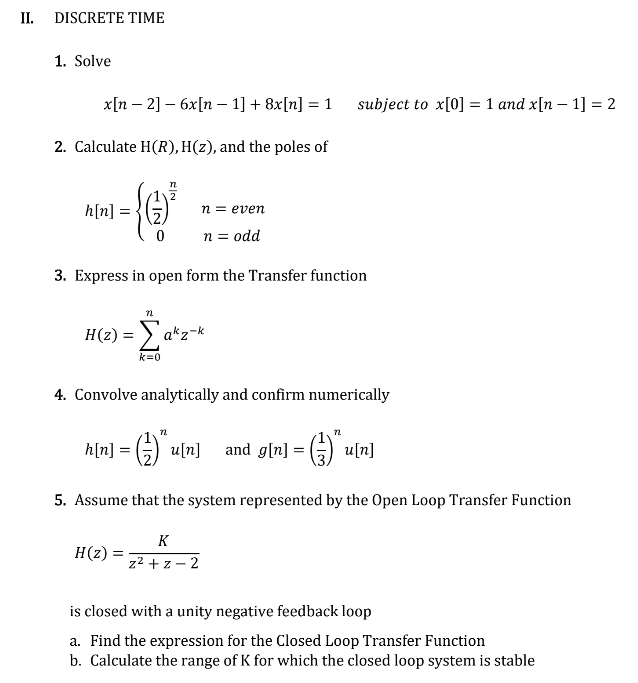 Solved X[n−2]−6x[n−1] 8x[n] 1 Subject To X[0] 1 And X[n−1] 2