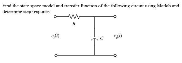 Solved Find the state space model and transfer function of | Chegg.com