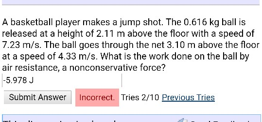 Solved A basketball player makes a jump shot. The 0.616 kg | Chegg.com