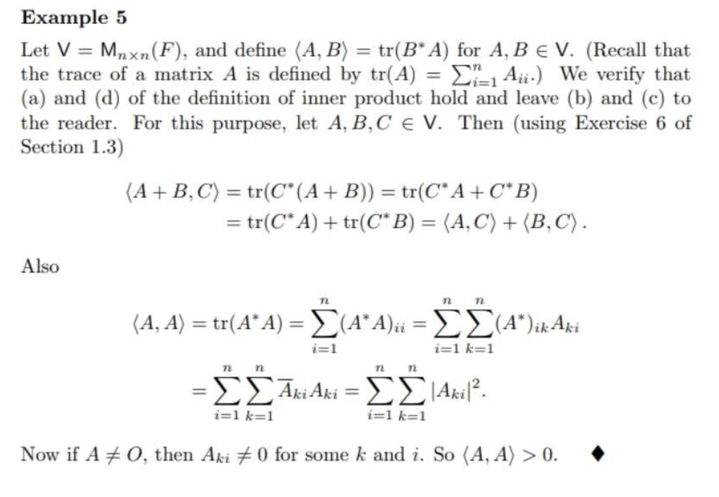 Solved 4. (a) Complete The Proof In Example 5 That ⋅,⋅ Is | Chegg.com