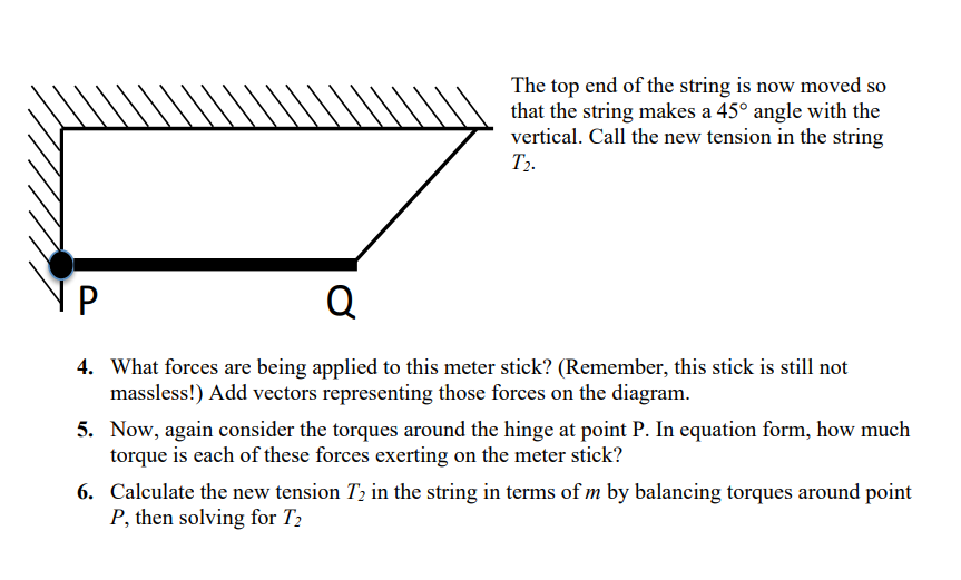 Solved A uniform meter stick (length = 1 meter) of mass m is | Chegg.com