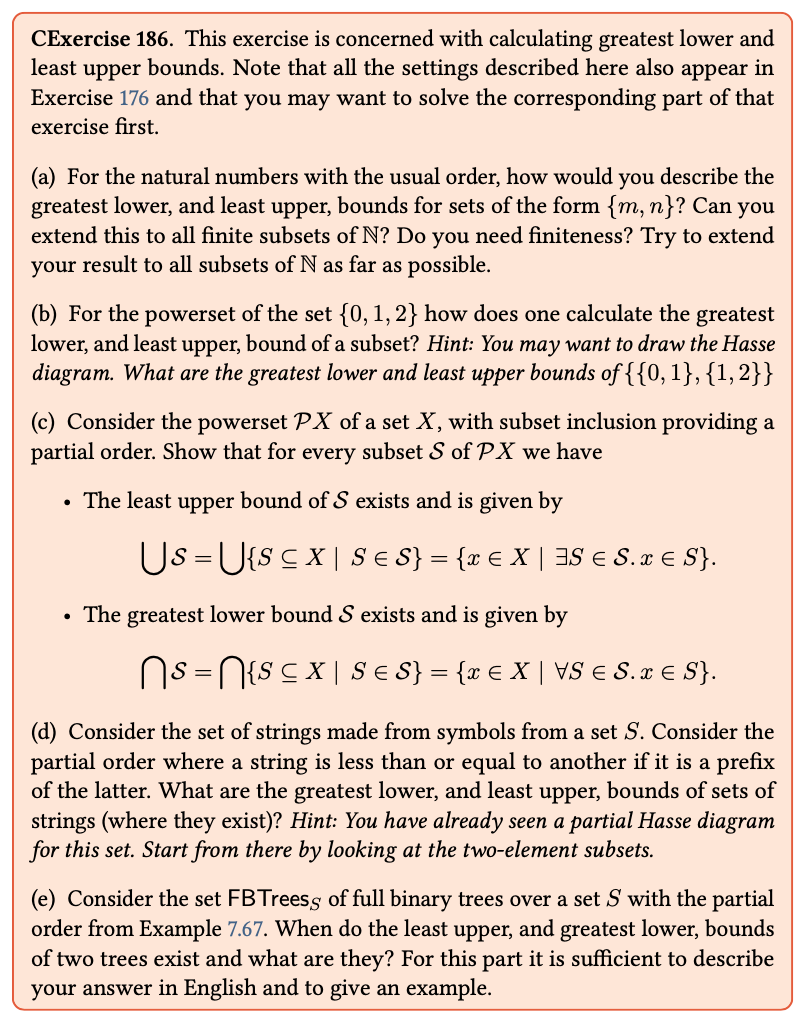 Solved CExercise 186. This exercise is concerned with | Chegg.com