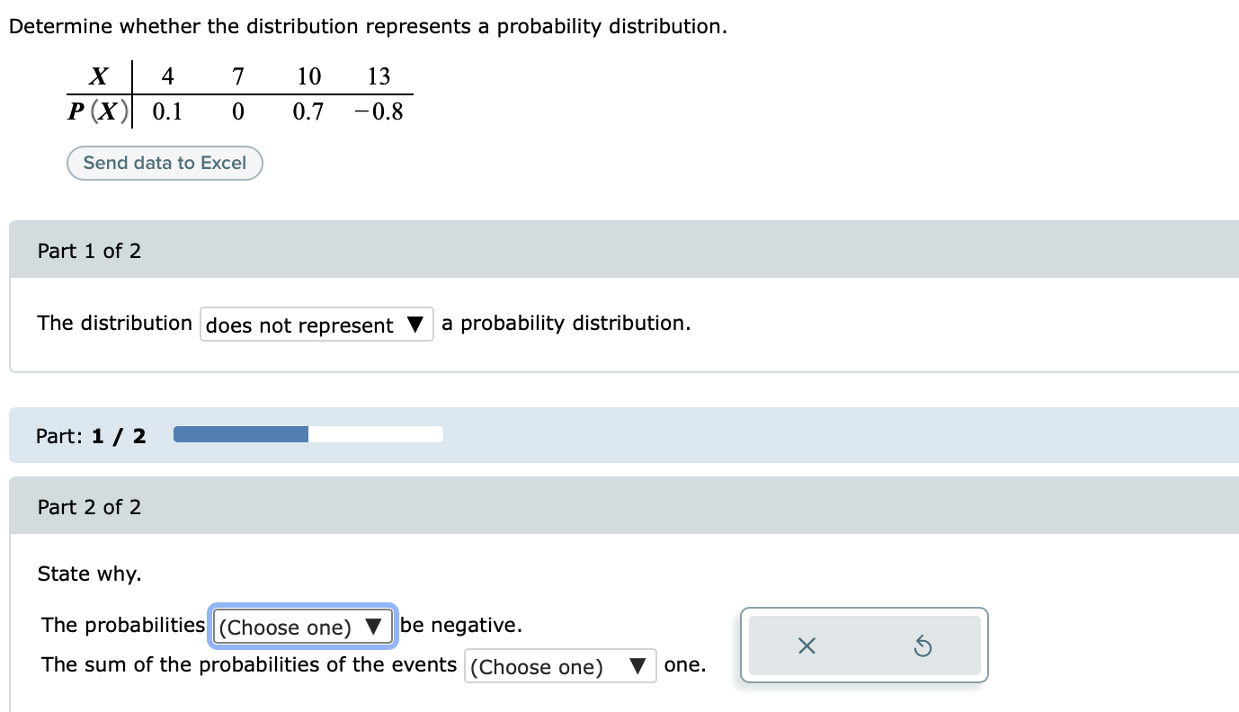 Solved Determine whether the distribution represents a | Chegg.com