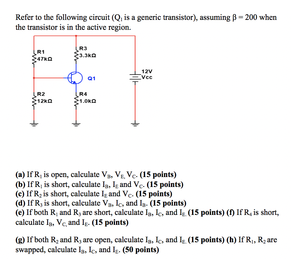 Solved Refer To The Following Circuit Qi Is A Generic Tr Chegg Com