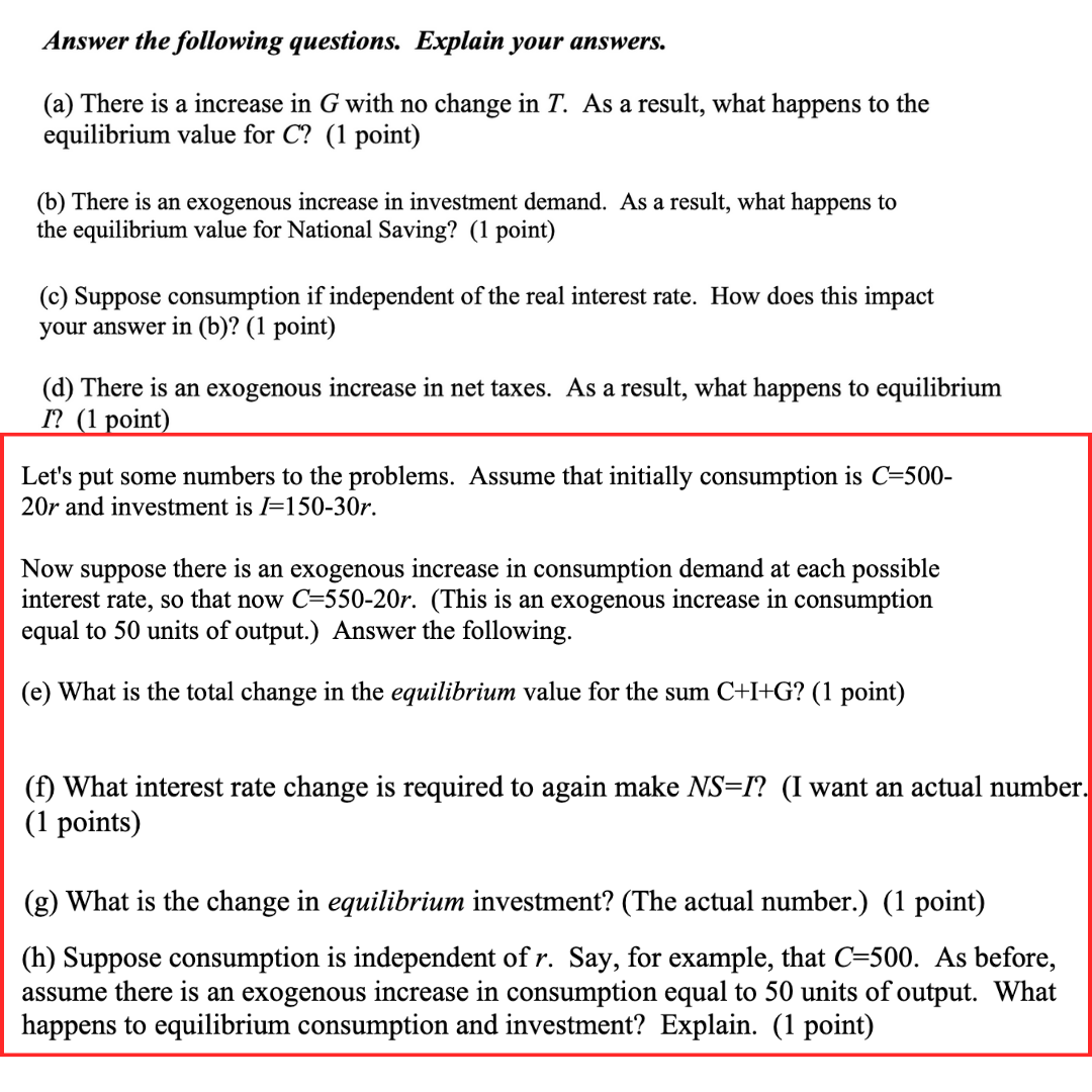 Solved Answer The Following Questions. Explain Your Answers. | Chegg.com