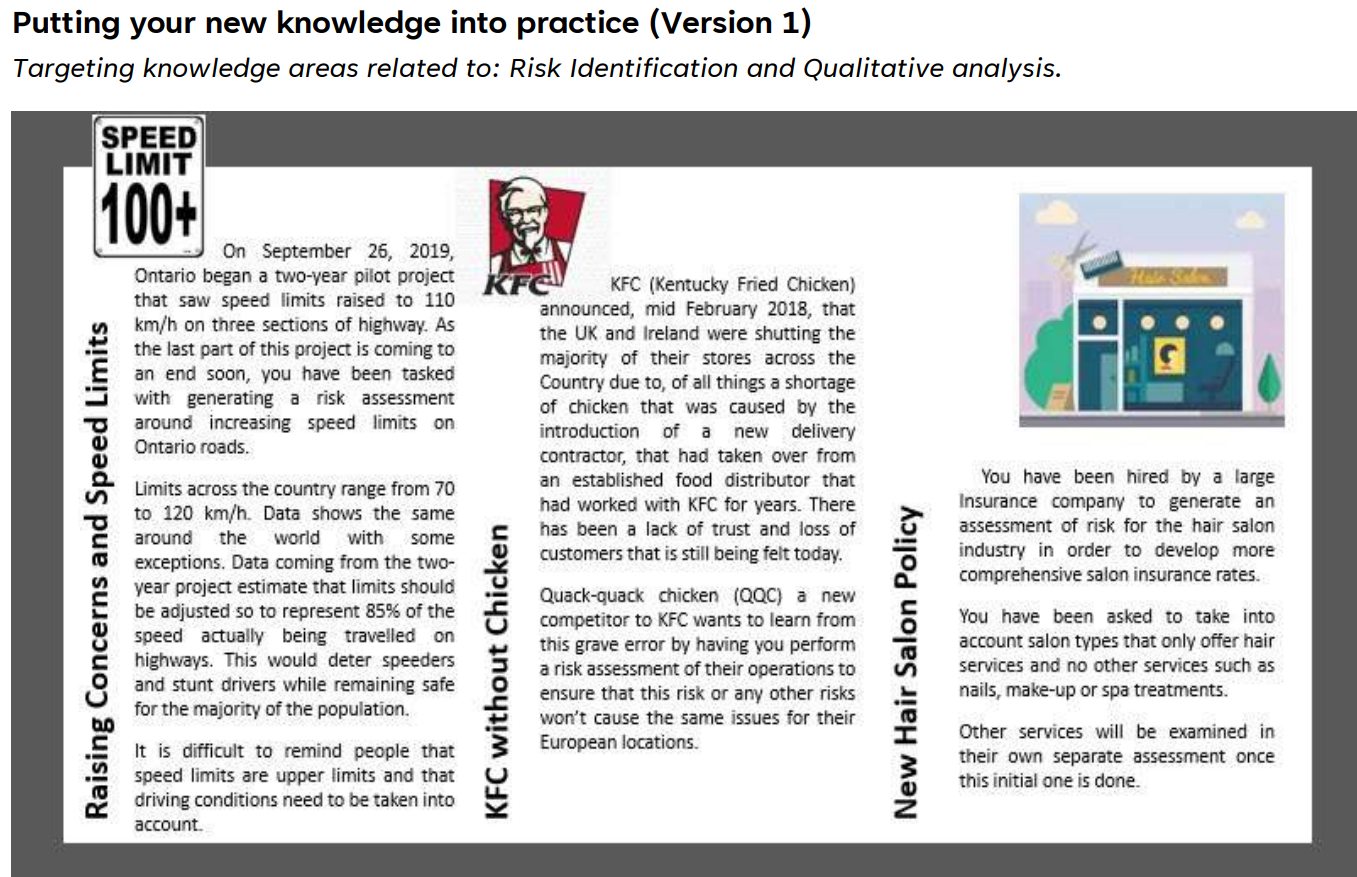 Solved Above are three (3) ﻿scenarios based on real-life | Chegg.com