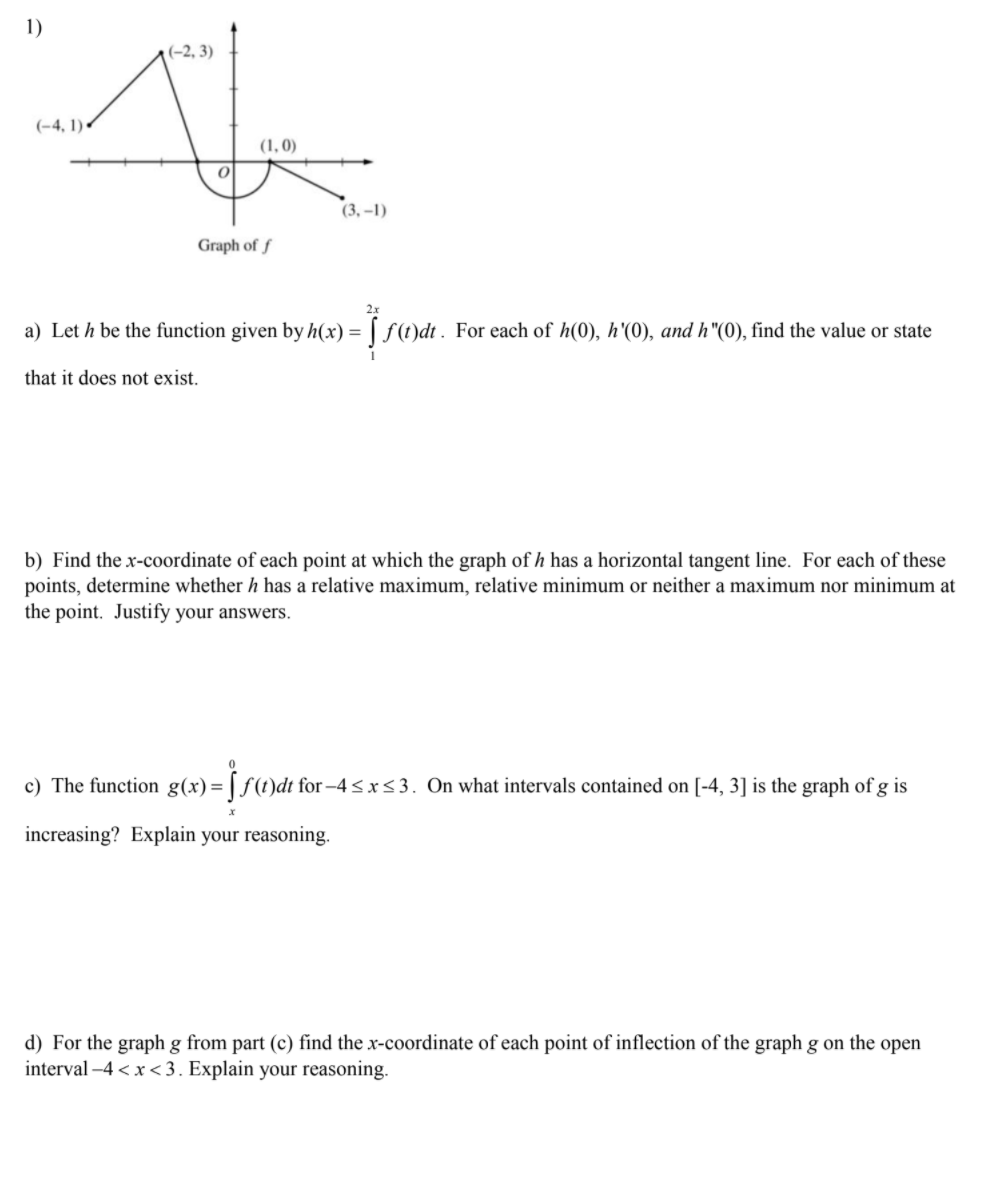 Solved 1 2 3 4 1 1 0 0 3 1 Graph Of A Let H Chegg Com