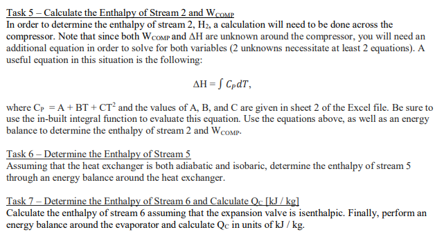 Solved Calculate Wcom and Enthalpy at stream 2 if the