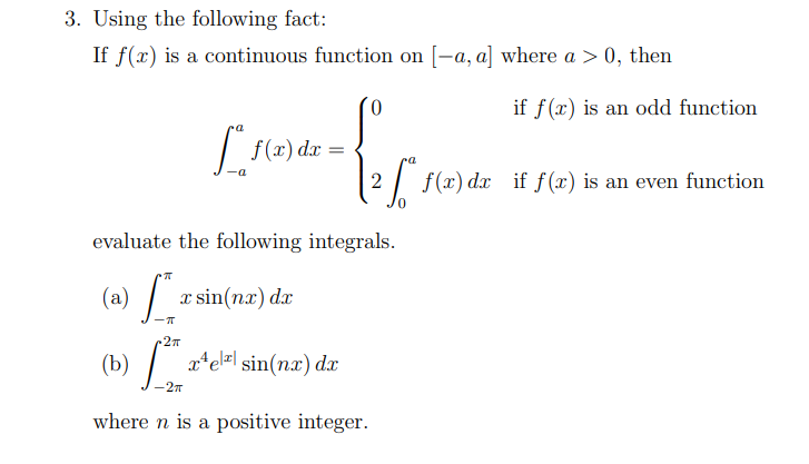 Solved 3. Using the following fact: If f(x) is a continuous | Chegg.com