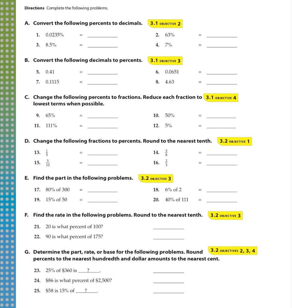Solved Directions Complete the following problems. Write | Chegg.com
