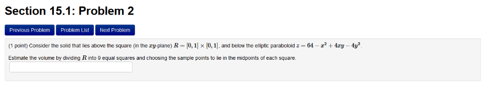 Solved Section 15.1: Problem 2 Next Problem Problem List | Chegg.com