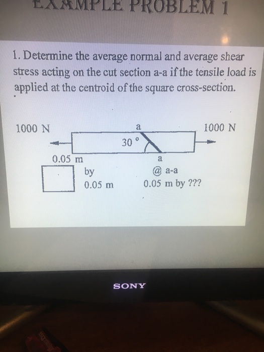 Solved AAMPLE PROBLEM 1 I. Determine the average normal and | Chegg.com