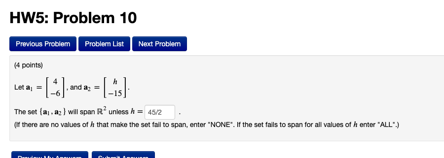 Solved HW5: Problem 4 Previous Problem Problem List Next | Chegg.com