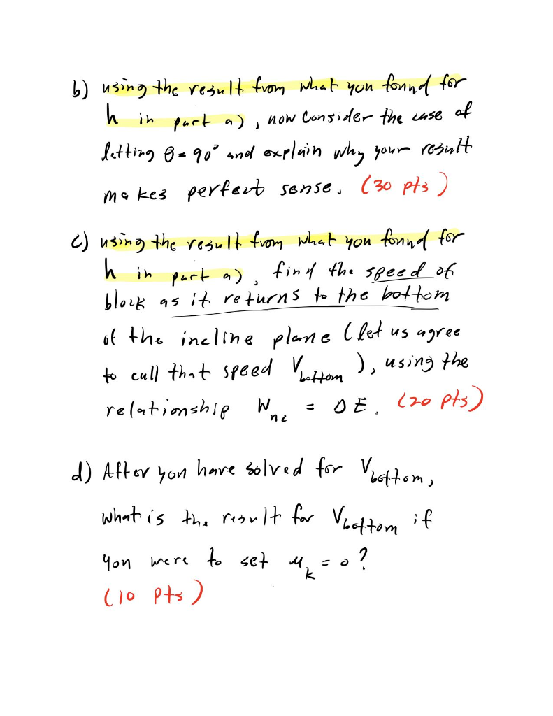 Express Your Answer For Vf In Terms Of G H O O Ss Chegg Com