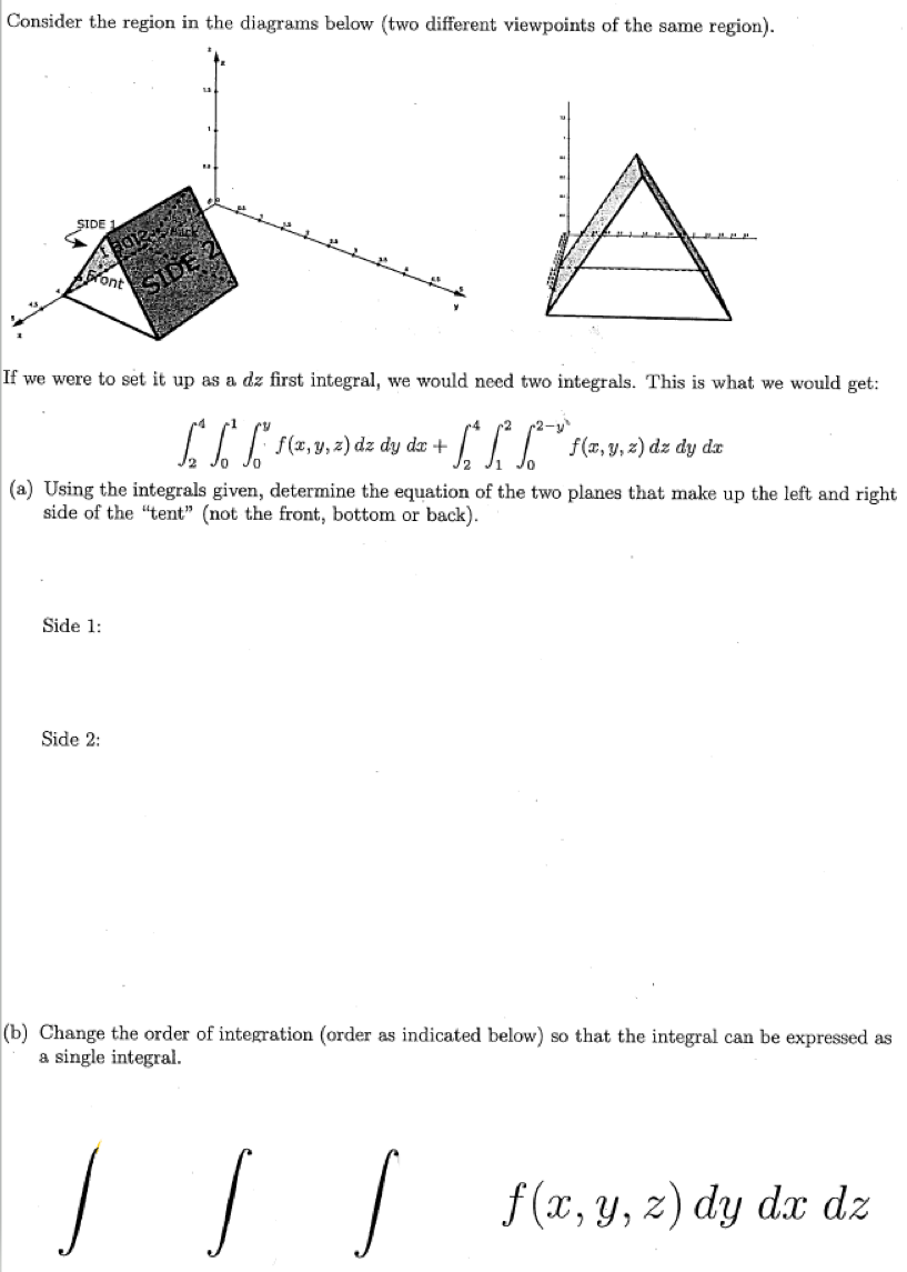 Solved Consider the region in the diagrams below (two | Chegg.com