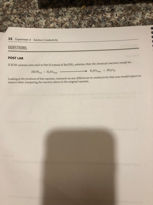 conductivity experiment solution