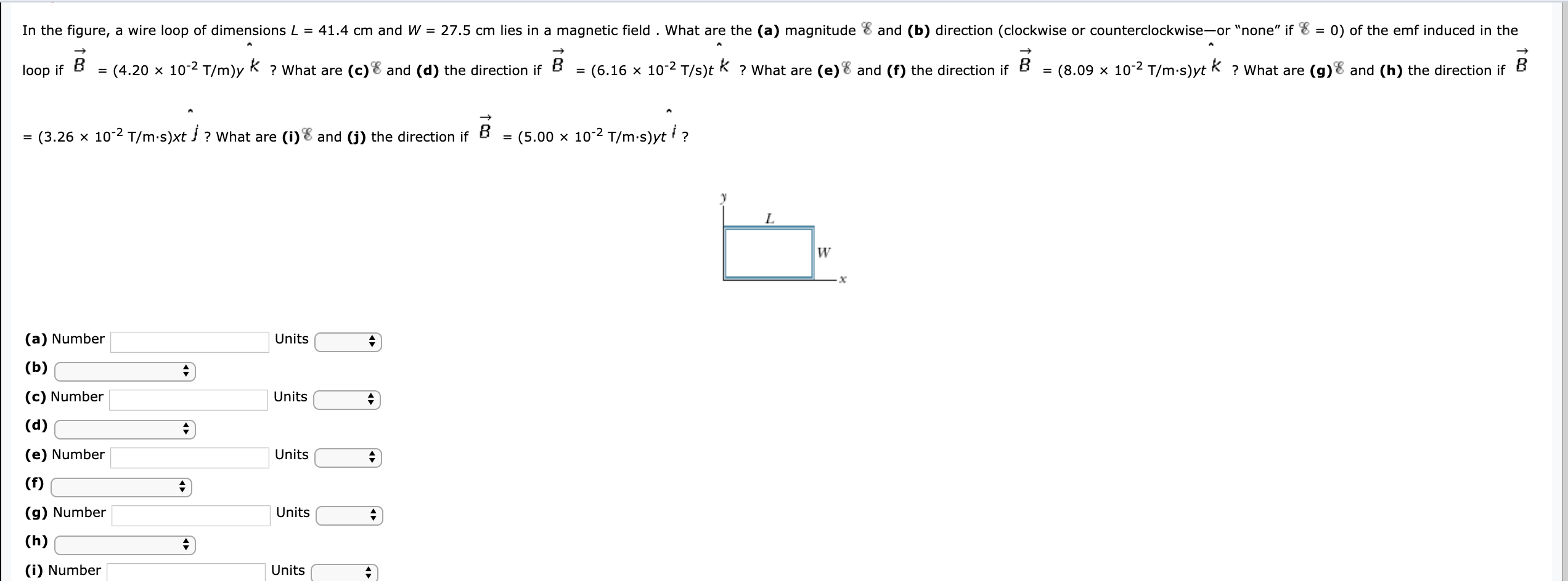 Solved In The Figure A Wire Loop Of Dimensions L 41 4 Chegg Com