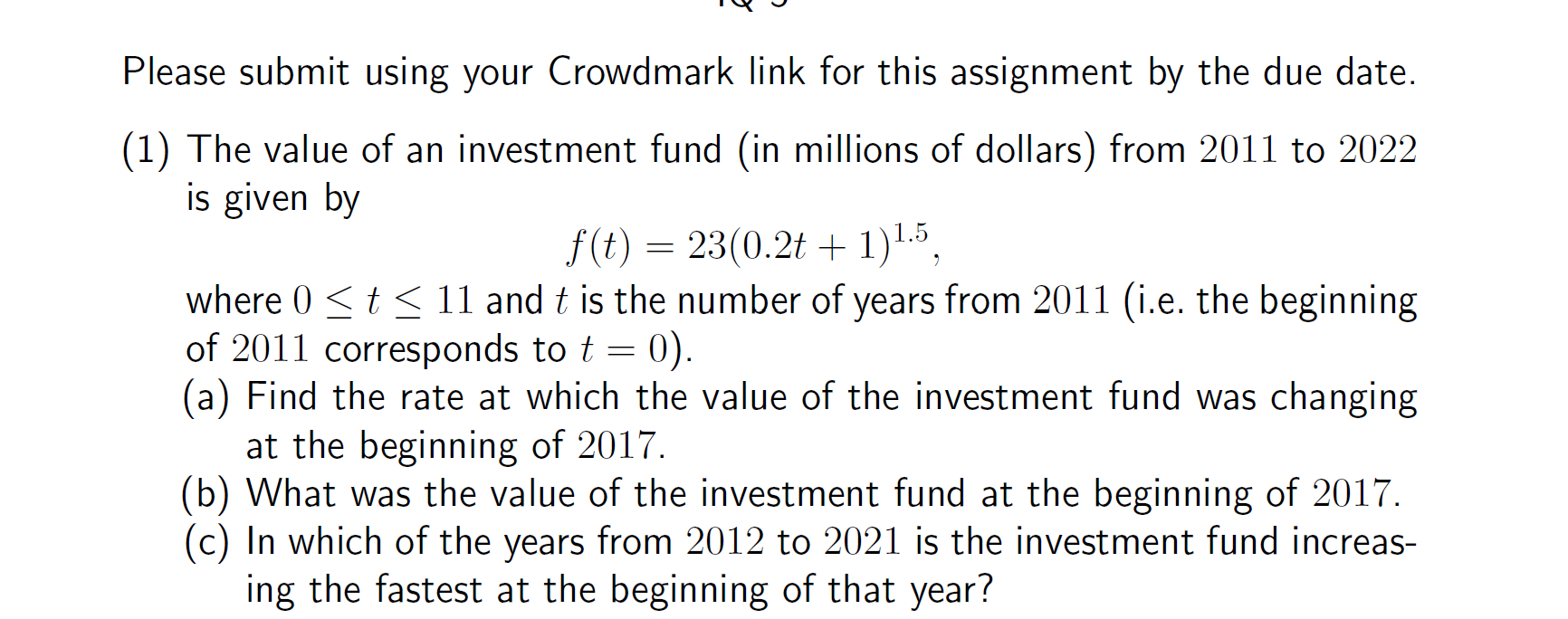 Solved Please submit using your Crowdmark link for this | Chegg.com