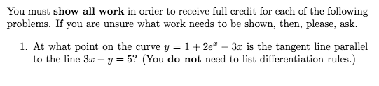 Solved You must show all work in order to receive full | Chegg.com