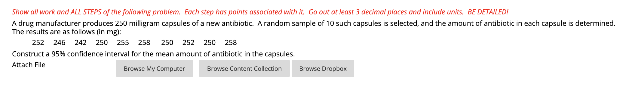 Solved Show all work and ALL STEPS of the following problem. | Chegg.com