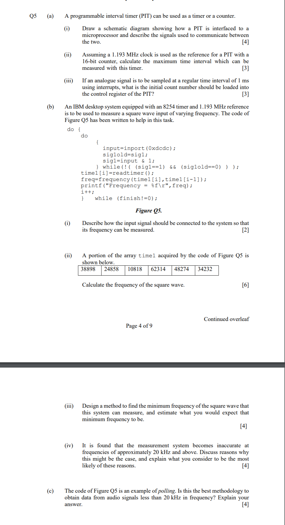 05 (a) A programmable interval timer (PIT) can be