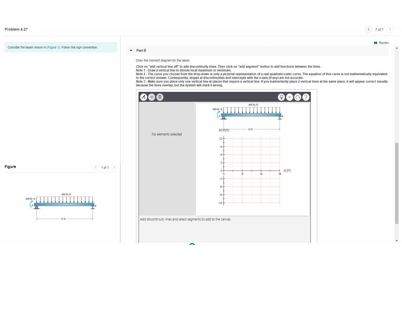 Solved Problem 4.27 7 of 7 Review Consider the beam shown in | Chegg.com