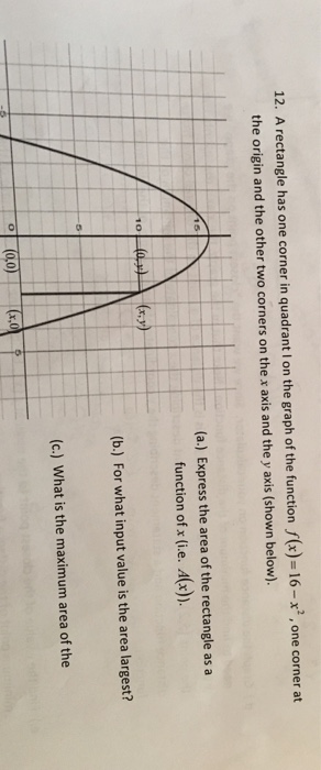 Solved 12. A rectangle has one corner in quadrant Ion the | Chegg.com